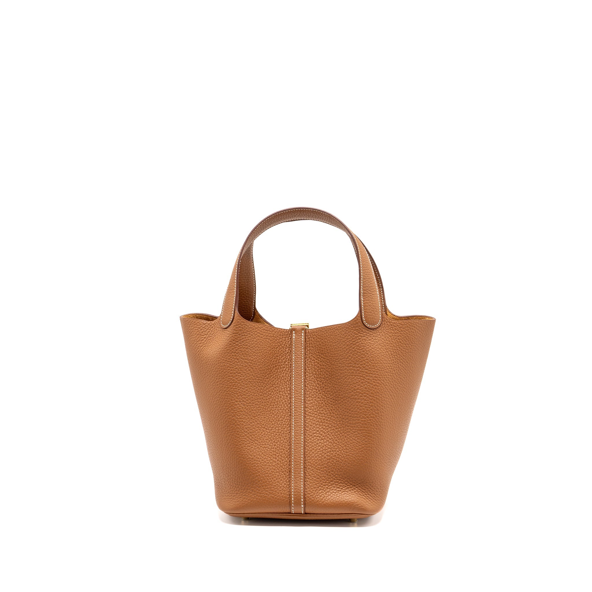 HERMES PICOTIN 22 LOCK BAG CLEMENCE GOLD WITH GHW