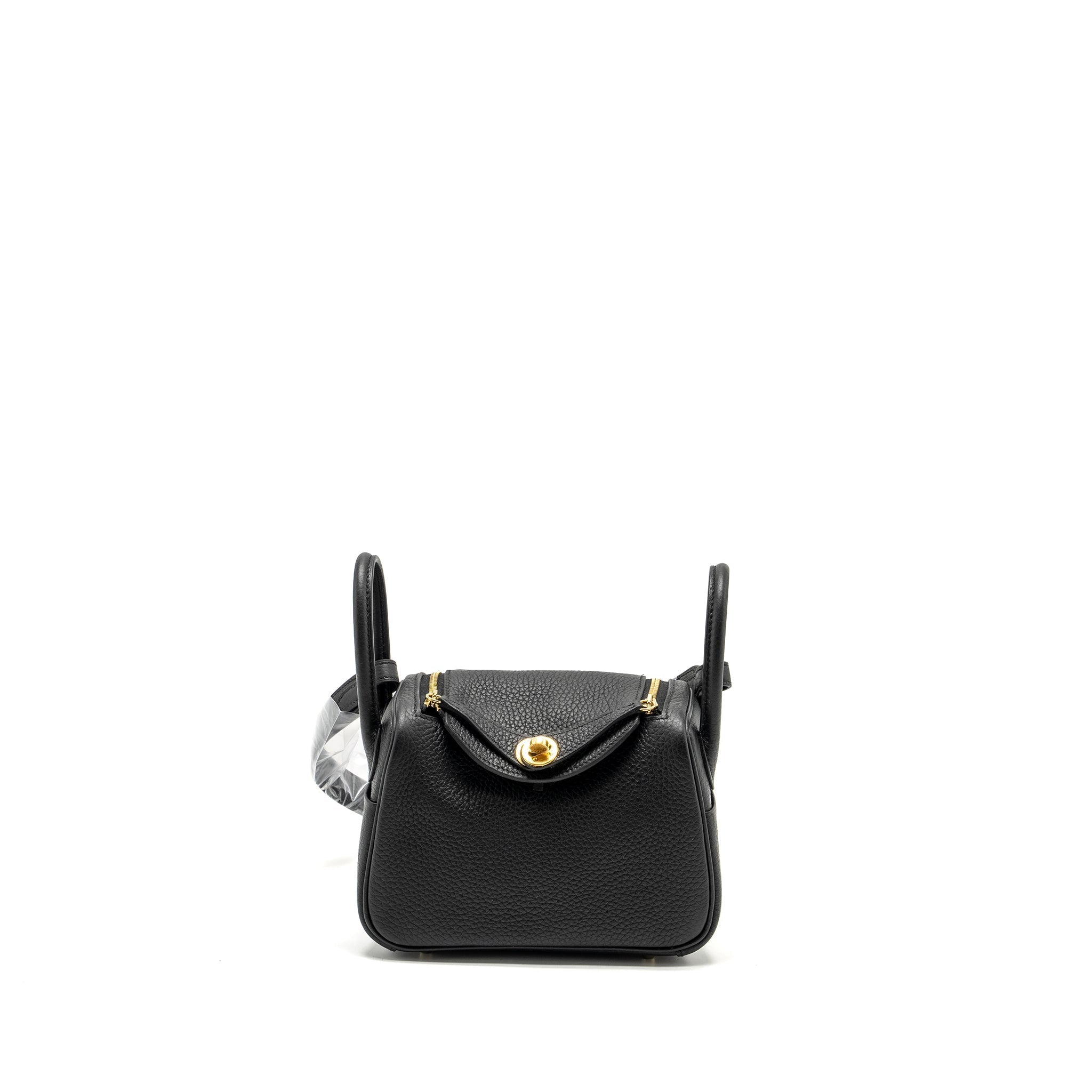 HERMES MINI LINDY II CLEMENCE BLACK GHW