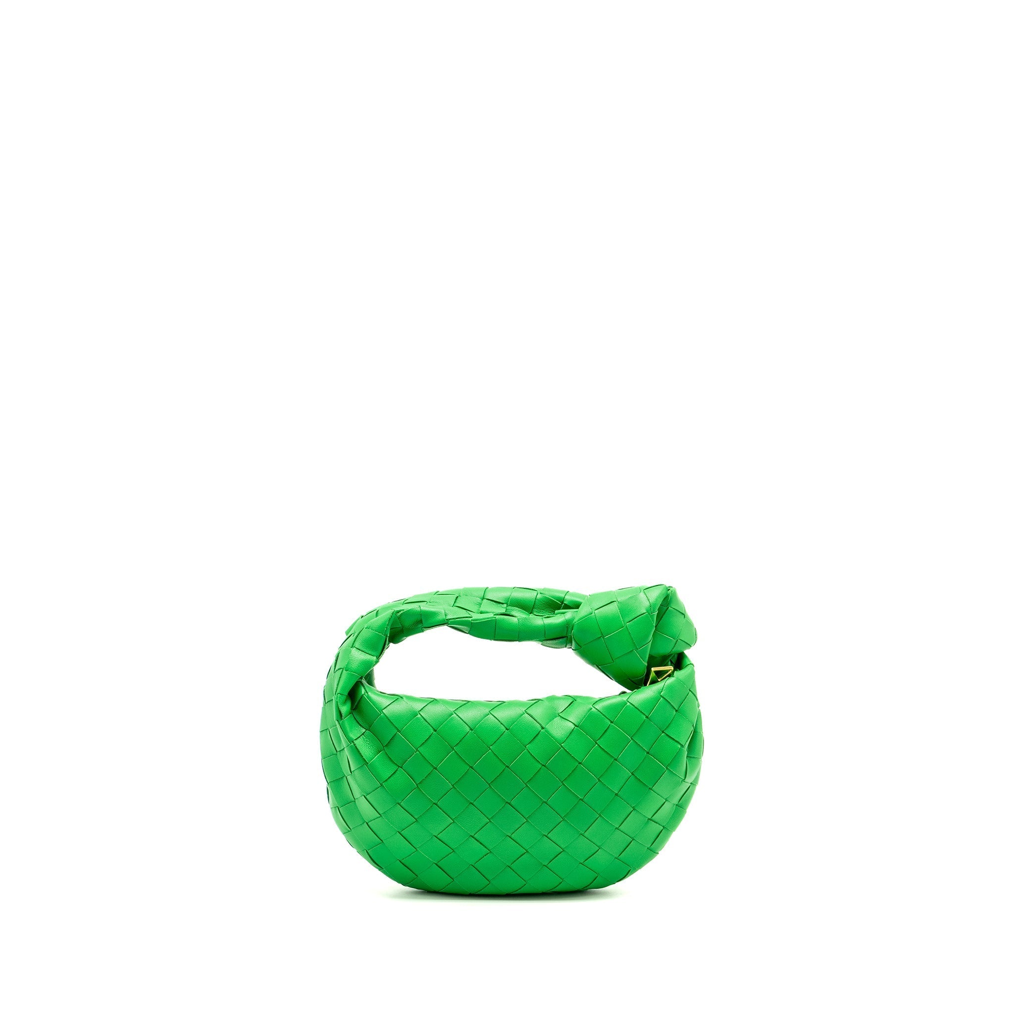 BOTTEGA VENETA MINI JODIE LAMBSKIN GREEN GHW