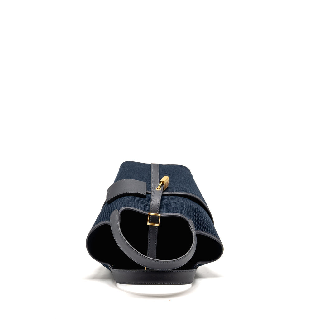 HERMES CARGO PICOTIN 18 LOCK BAG SWIFT / TOILE CANVAS BLUE MARINE / CABAN GHW