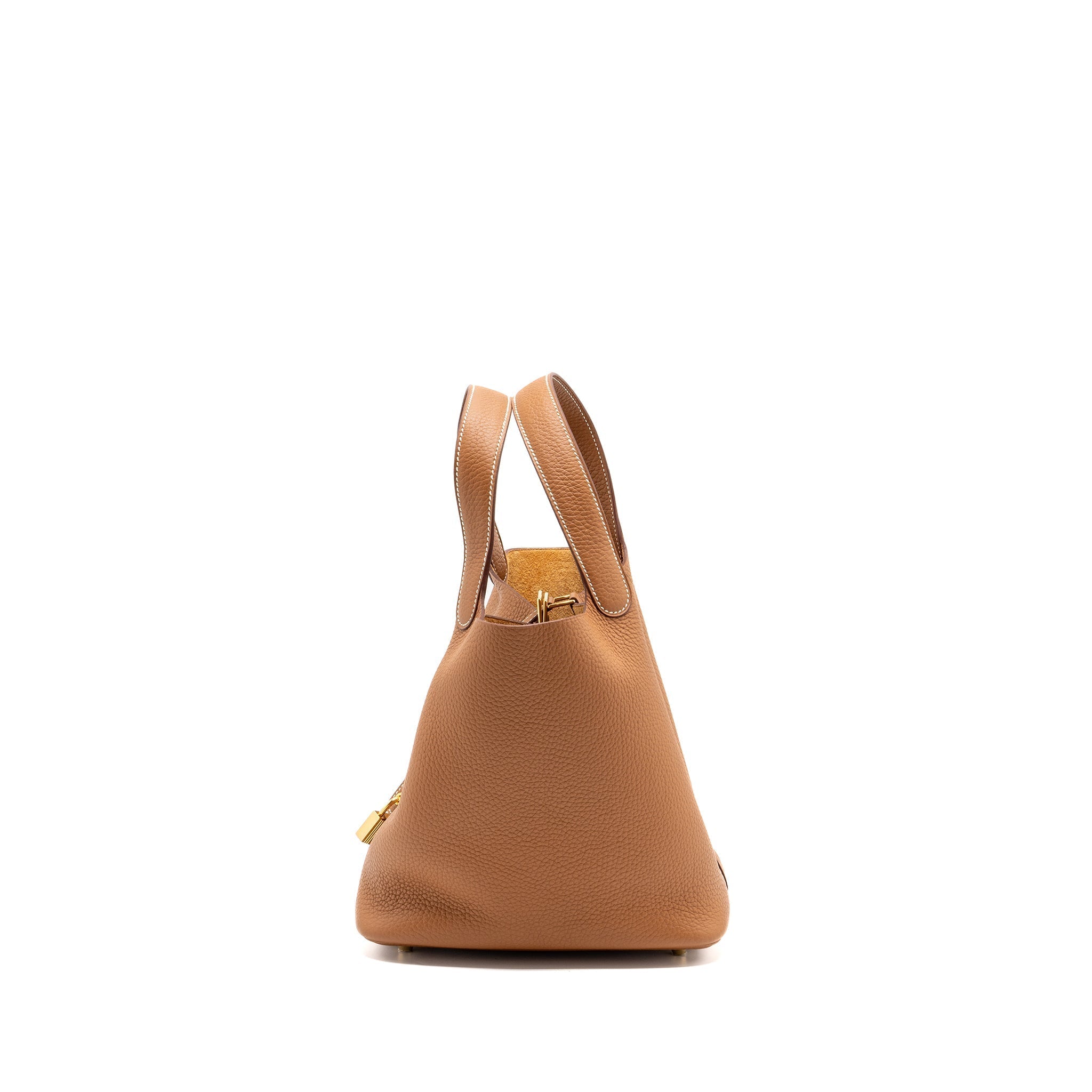 HERMES PICOTIN 22 LOCK BAG CLEMENCE GOLD WITH GHW