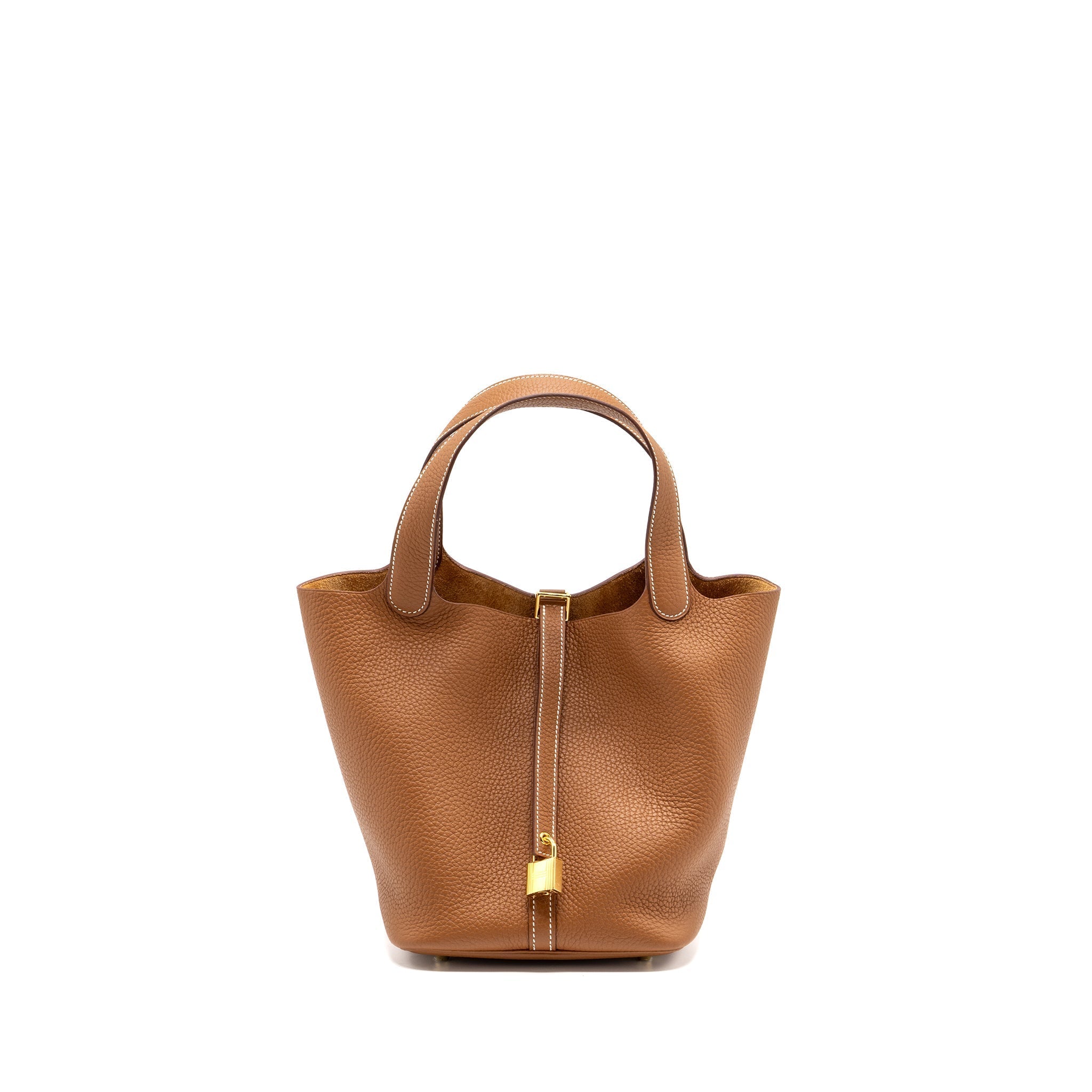 HERMES PICOTIN 22 LOCK BAG CLEMENCE GOLD WITH GHW