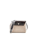 HERMES HERBAG MINI CANVAS/HUNTER LEATHER ECRU-BEIGE/EBENE SHW