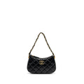CHANEL 23K 19 HOBO SHOULDER BAG CALFSKIN BLACK GHW (MICROCHIP)