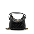 CHANEL 22B HOBO BAG LAMBSKIN BLACK BRUSHED GHW (MICROCHIP)