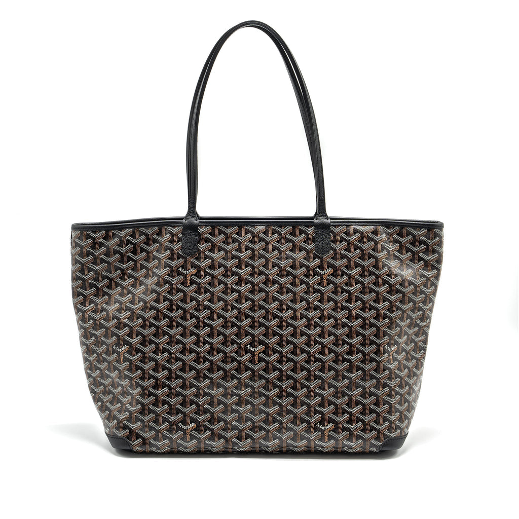 GOYARD ARTOIS MM TOTE GOYARDLINE CANVAS / CALFSKIN BLACK SHW