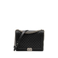 CHANEL MAXI BOY BAG CAVIAR BLACK RUTHENIUM HARDWARE