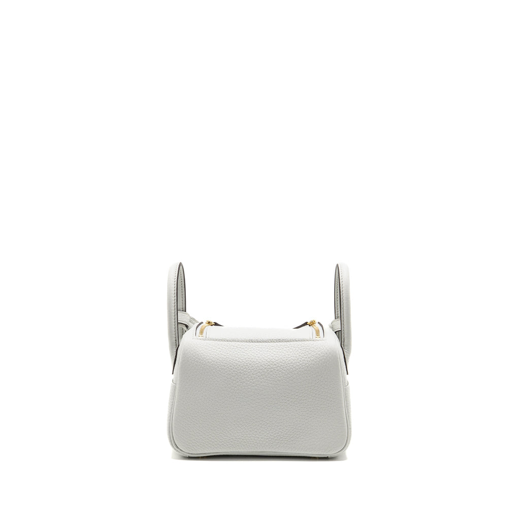 HERMES MINI LINDY II CLEMENCE GRIS PLATINE GHW