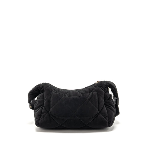 CHANEL 25N SKI SERIES COCONEIGE SHOULDER BAG NYLON BLACK LGHW (MICROCHIP)