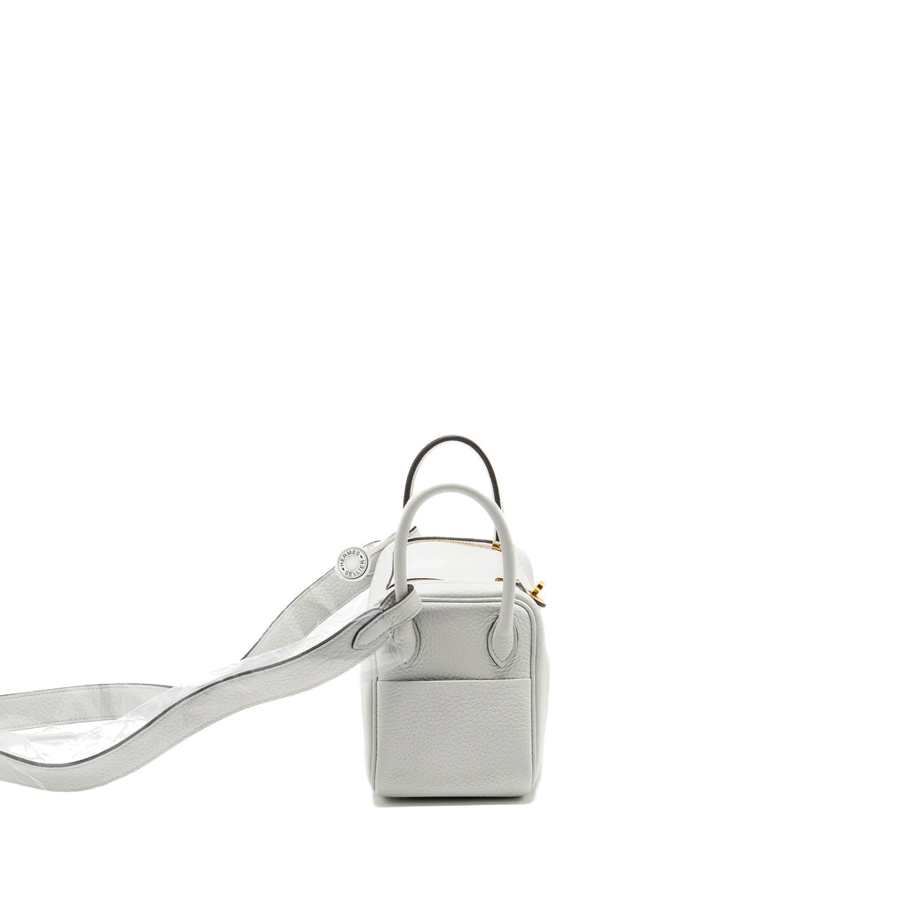 HERMES MINI LINDY II CLEMENCE GRIS PLATINE GHW