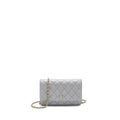 CHANEL CLASSIC WALLET ON CHAIN CAVIAR LIGHT GREY LGHW (MICROCHIP)