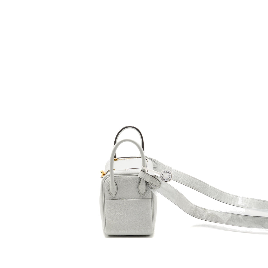 HERMES MINI LINDY II CLEMENCE GRIS PLATINE GHW
