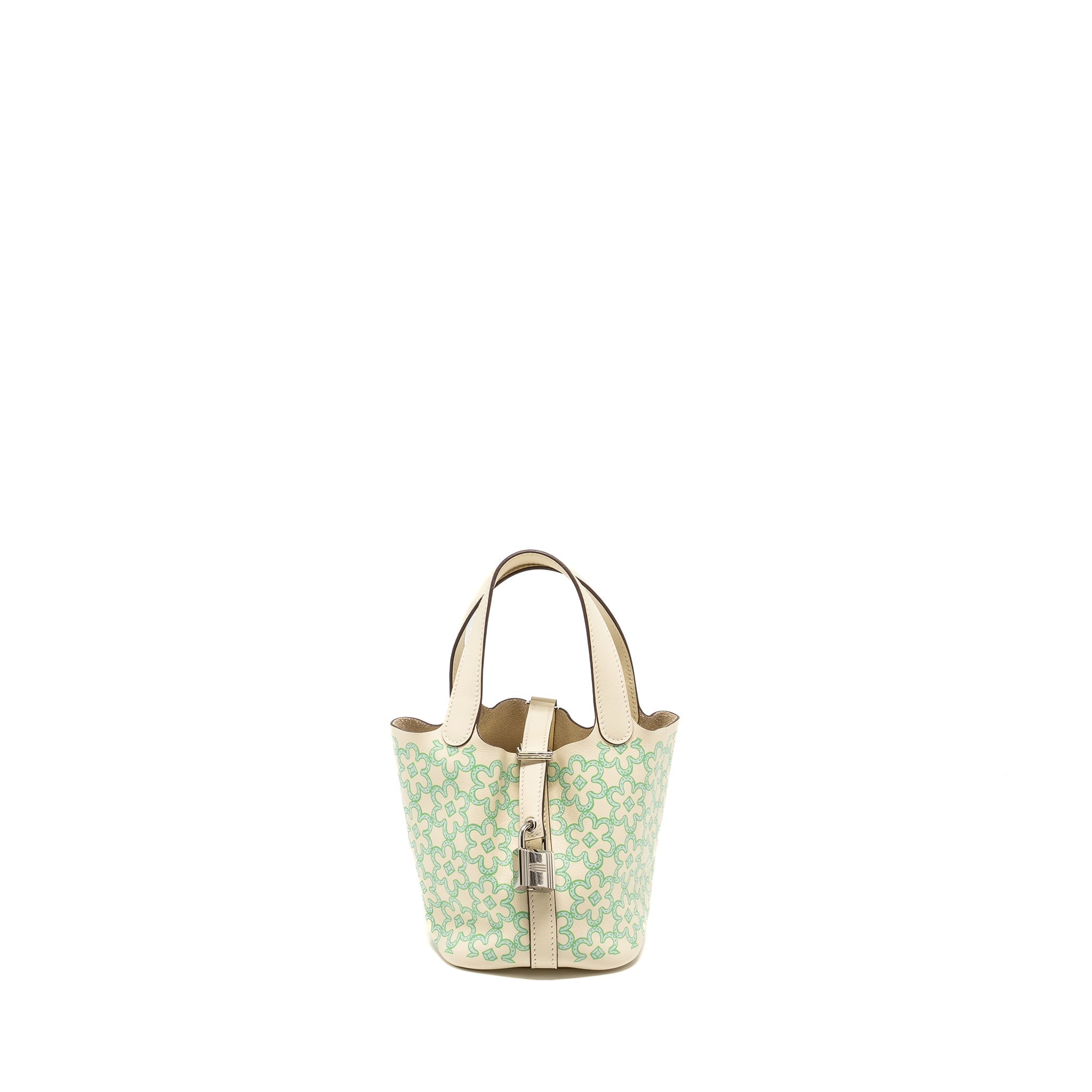 HERMES LUCKY DAISY MICRO PICOTIN SWIFT NATA-VERT-BLANC SHW