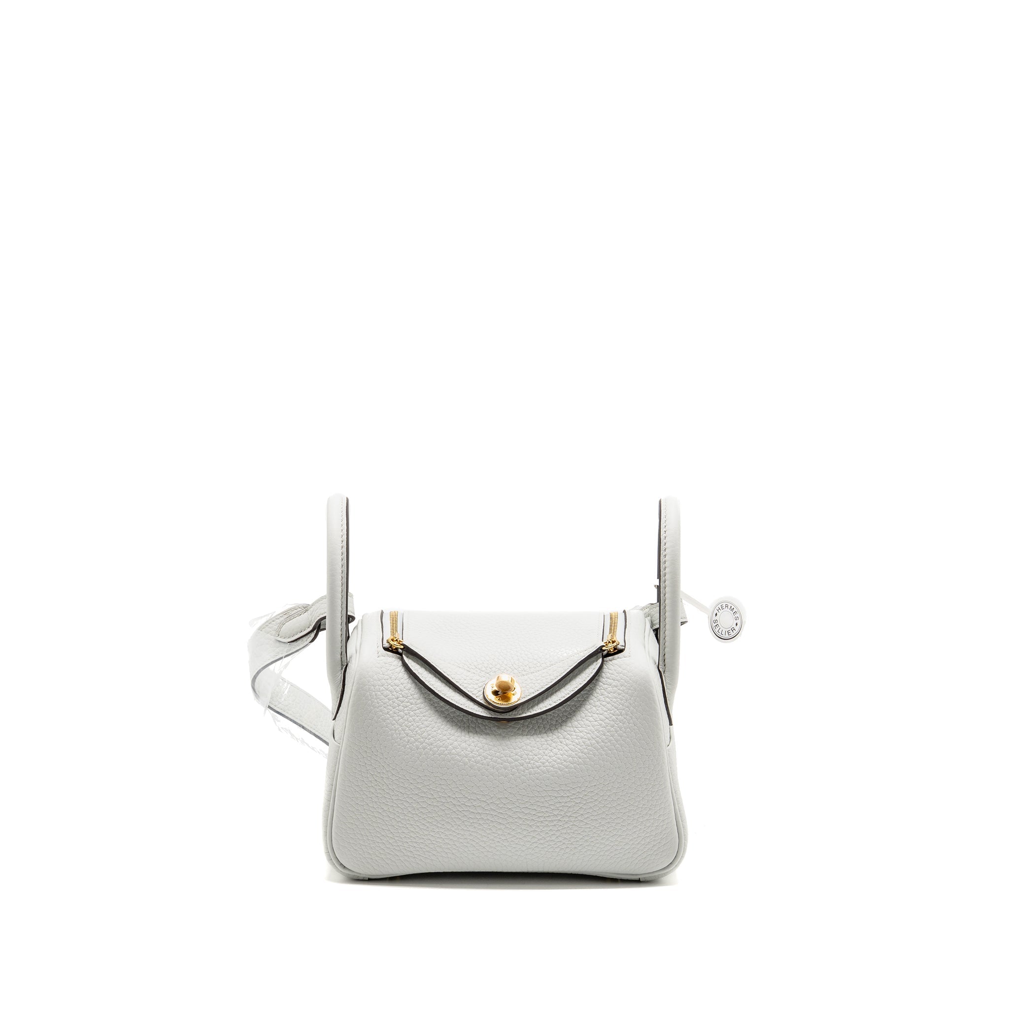 HERMES MINI LINDY II CLEMENCE GRIS PLATINE GHW