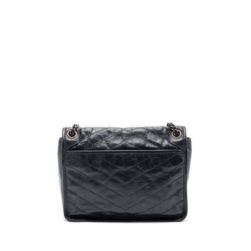 SAINT LAURENT MEDIUM NIKI CALFSKIN DARK GREY SHW