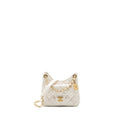 CHANEL 23B SMALL HOBO BAG SHINY CALFSKIN WHITE BRUSHED GHW(MICROCHIP)