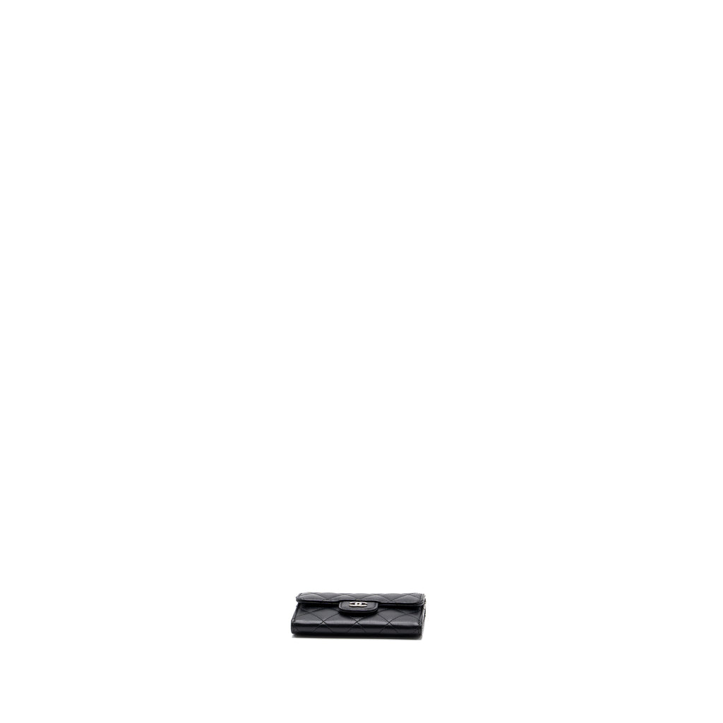 CHANEL CLASSIC FLAP CARD HOLDER LAMBSKIN BLACK SHW