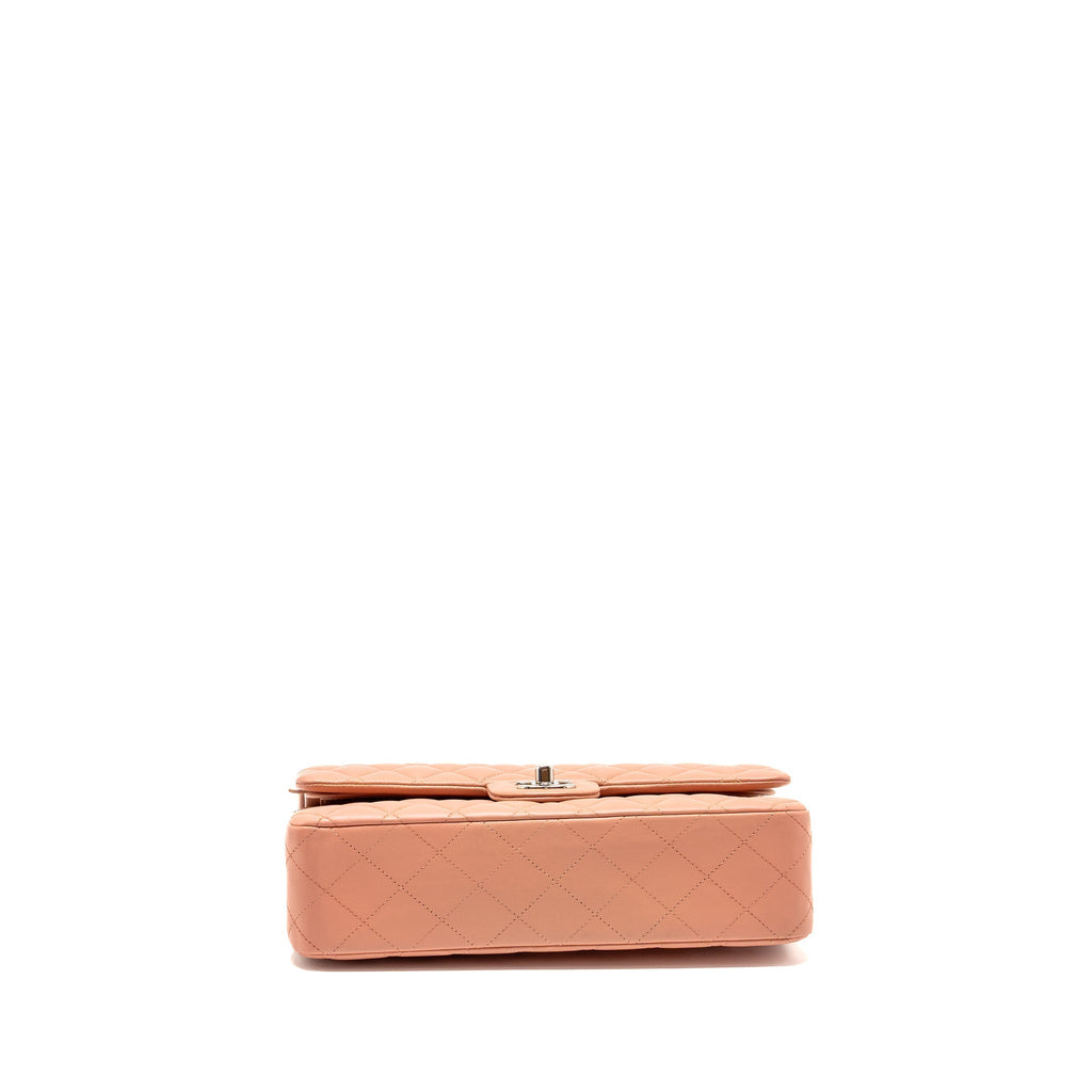 CHANEL MEDIUM CLASSIC DOUBLE FLAP BAG LAMBSKIN PINK SHW (MICROCHIP)