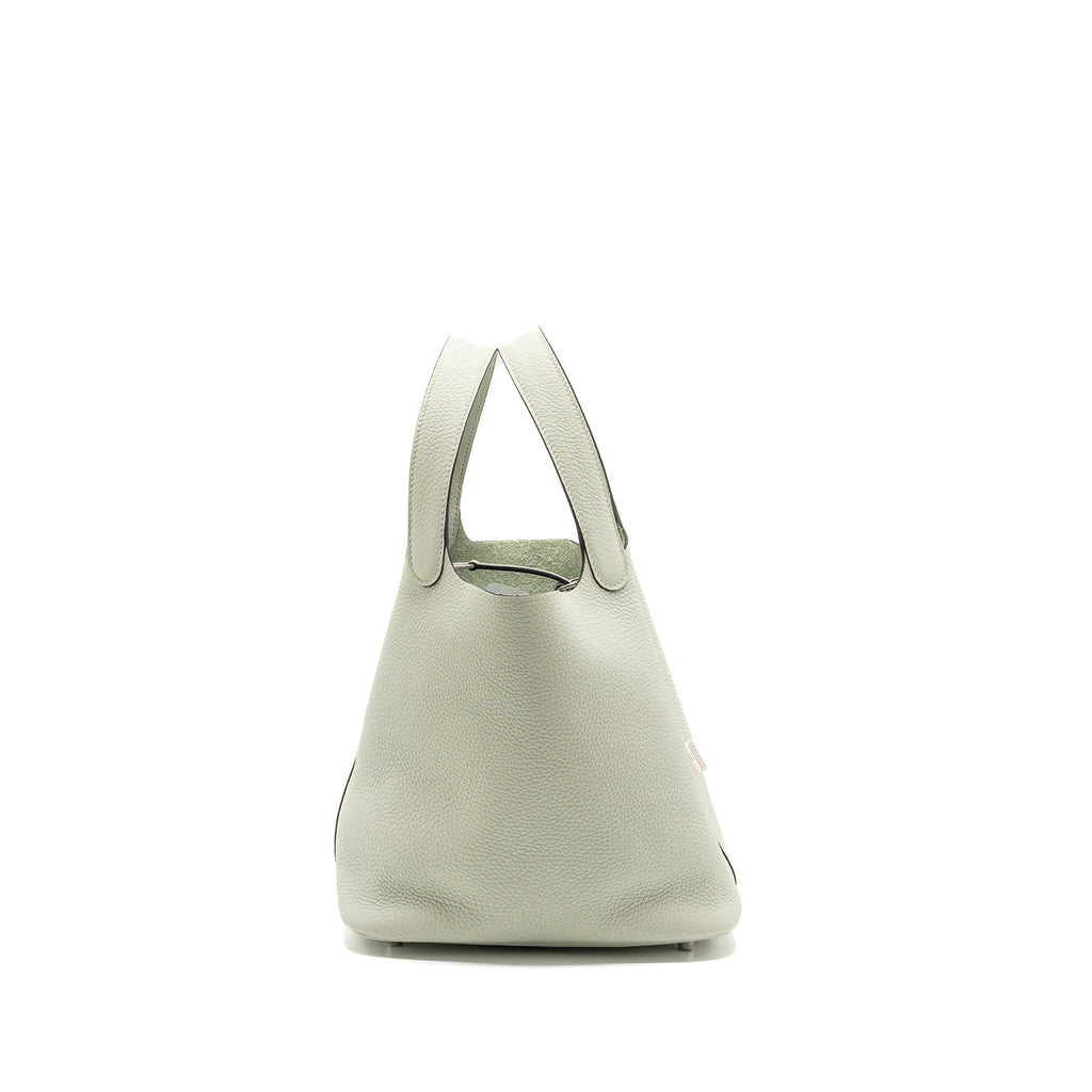 HERMES PICOTIN 22 LOCK BAG CLEMENCE GRIS NEVE SHW