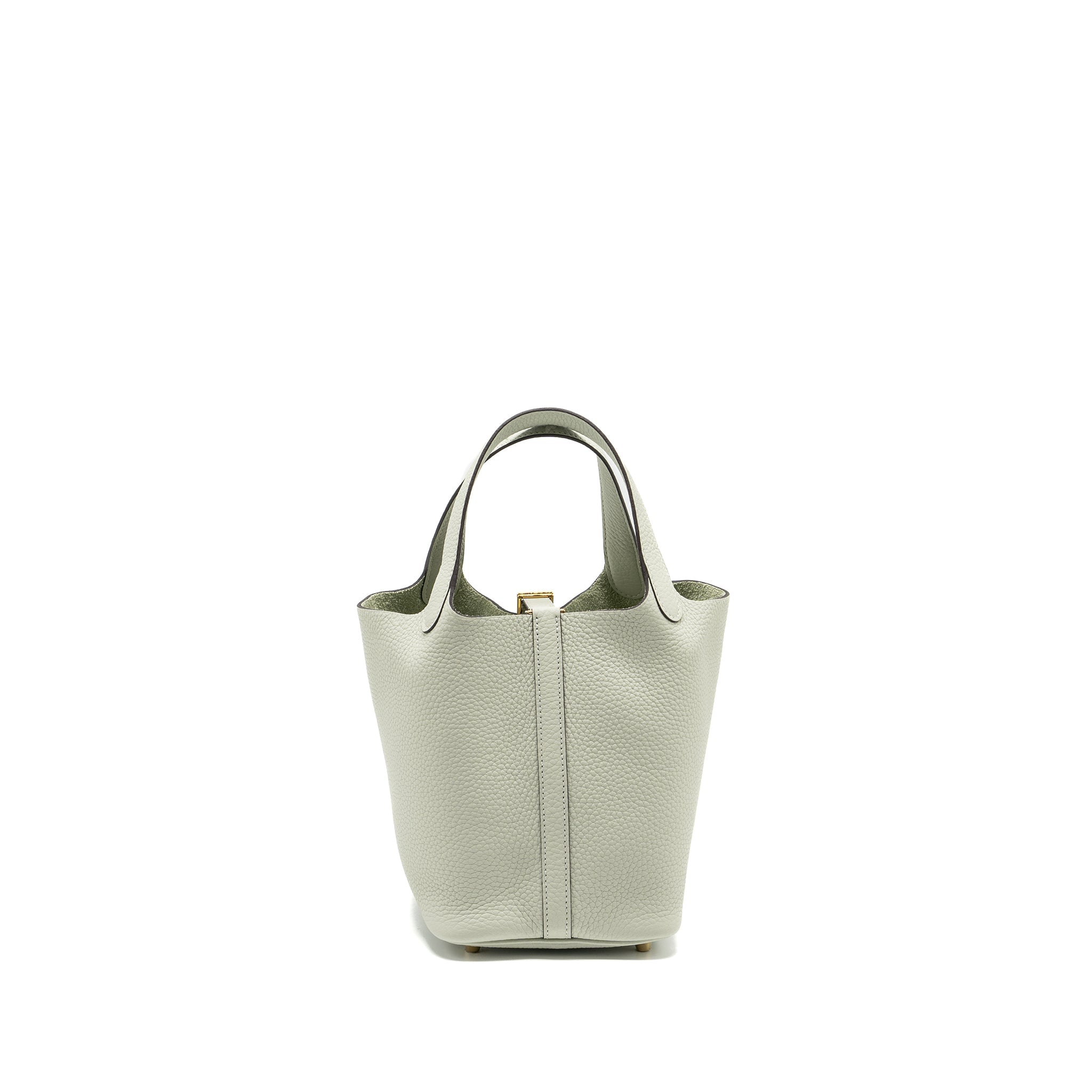 HERMES PICOTIN 18 LOCK BAG CLEMENCE GRIS NEVE GHW