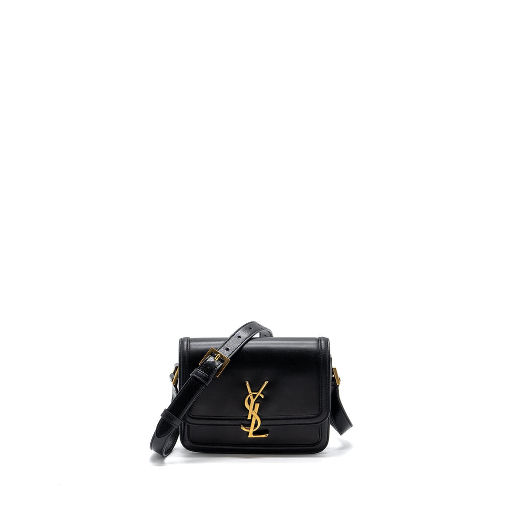 SAINT LAURENT SMALL SOLFERINO SATCHEL CROSSBODY BAG BOX CALFSKIN BLACK GHW