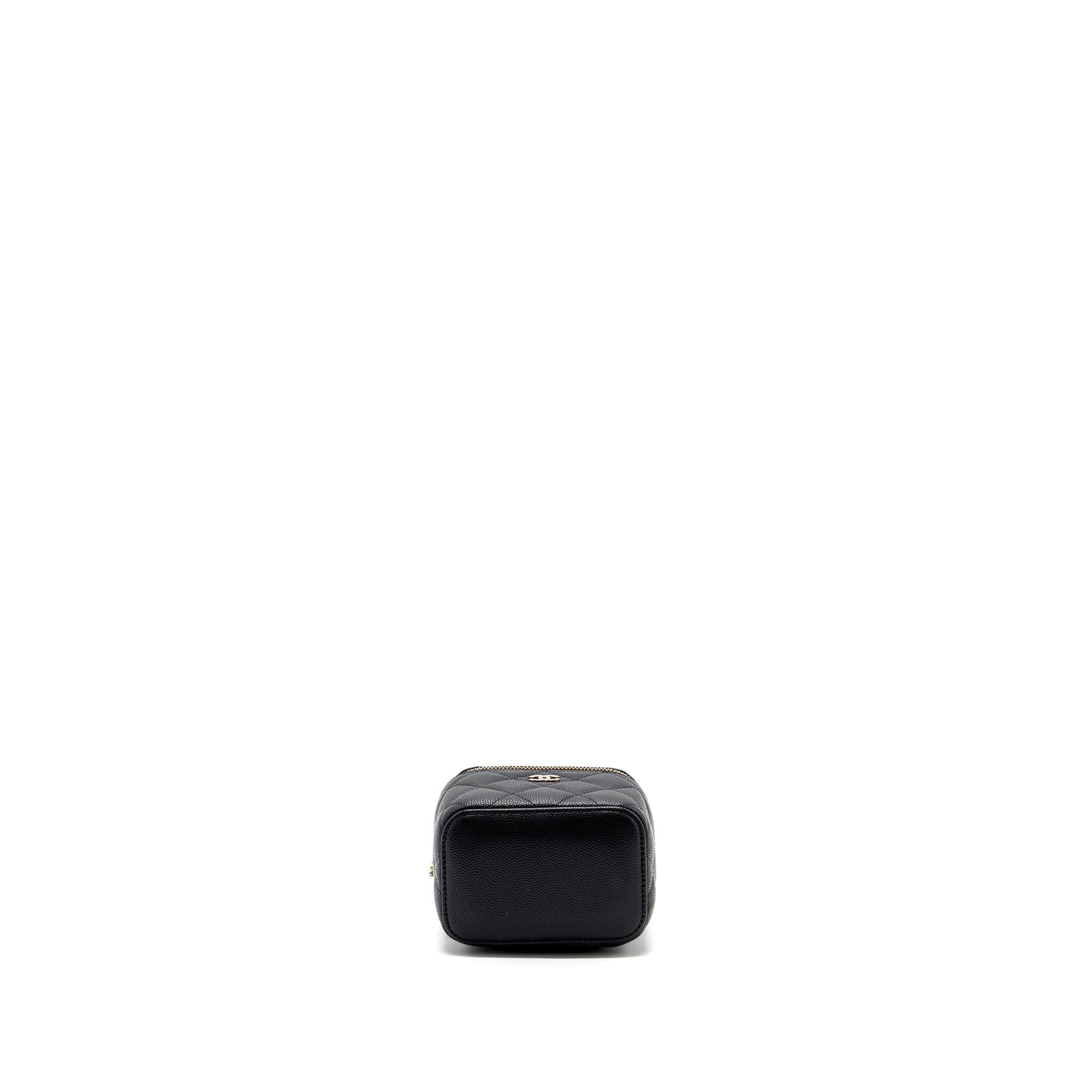CHANEL MINI VANITY CASE CAVIAR BLACK LGHW