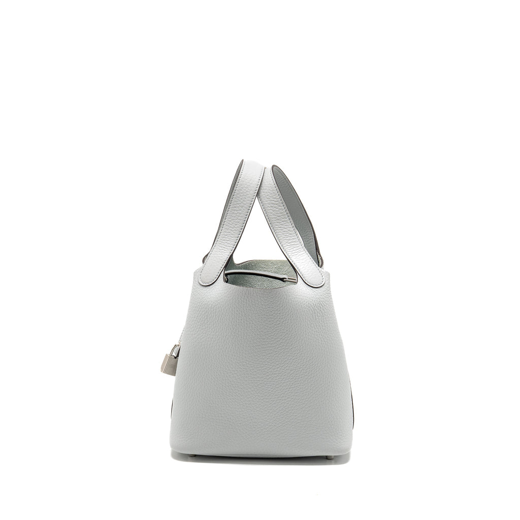 HERMES PICOTIN 18 LOCK BAG CLEMENCE BLUE PALE SHW