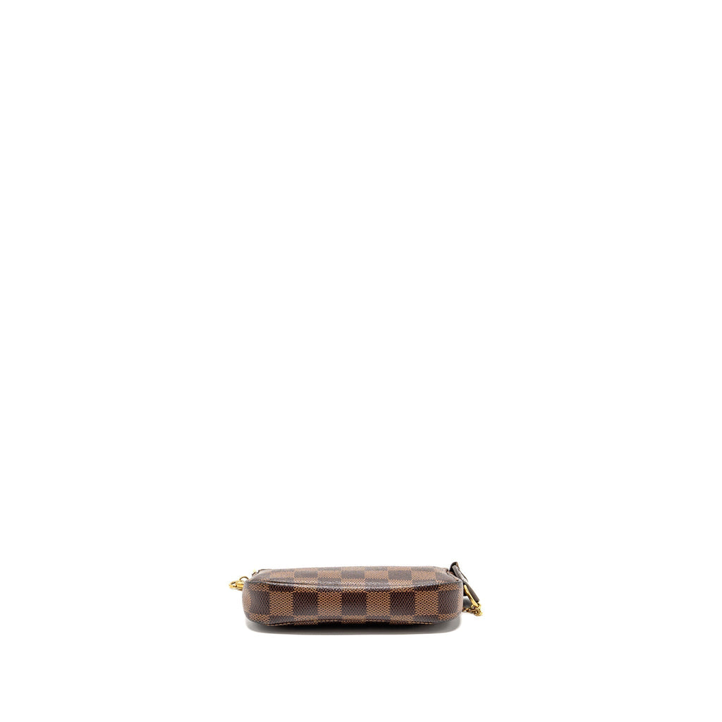 LOUIS VUITTON MINI POCHETTE ACCESSORIES DAMIER EBENE GHW