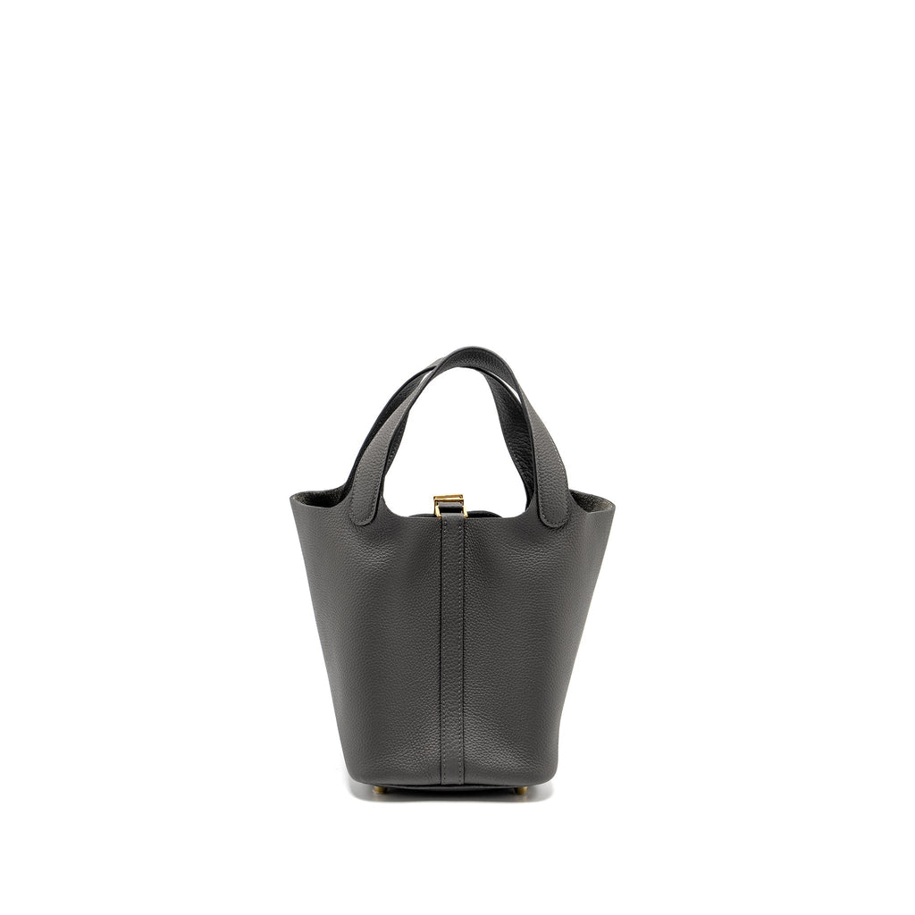 HERMES PICOTIN 18 LOCK BAG TARUILLON MAURICE GRAPHITE GHW
