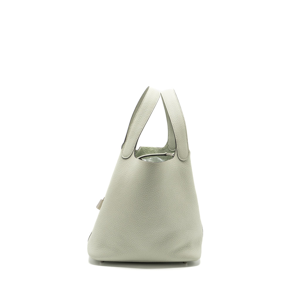 HERMES PICOTIN 22 LOCK BAG CLEMENCE GRIS NEVE SHW