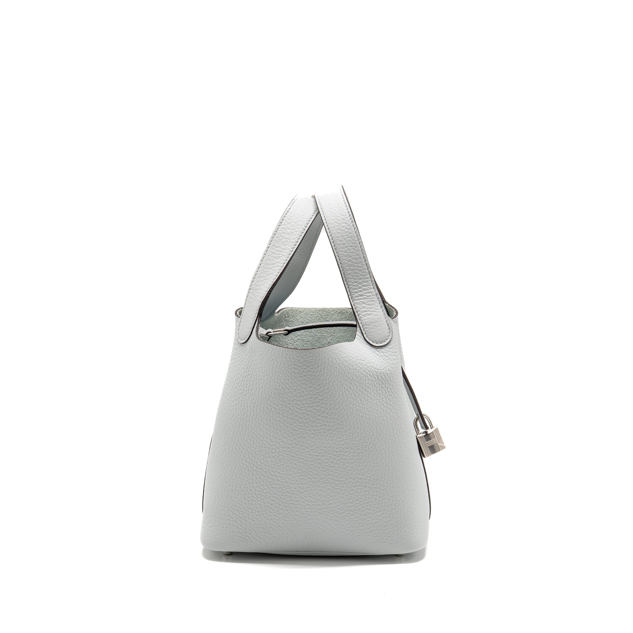 HERMES PICOTIN 18 LOCK BAG CLEMENCE BLUE PALE SHW
