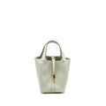 HERMES PICOTIN 18 LOCK BAG CLEMENCE GRIS NEVE GHW