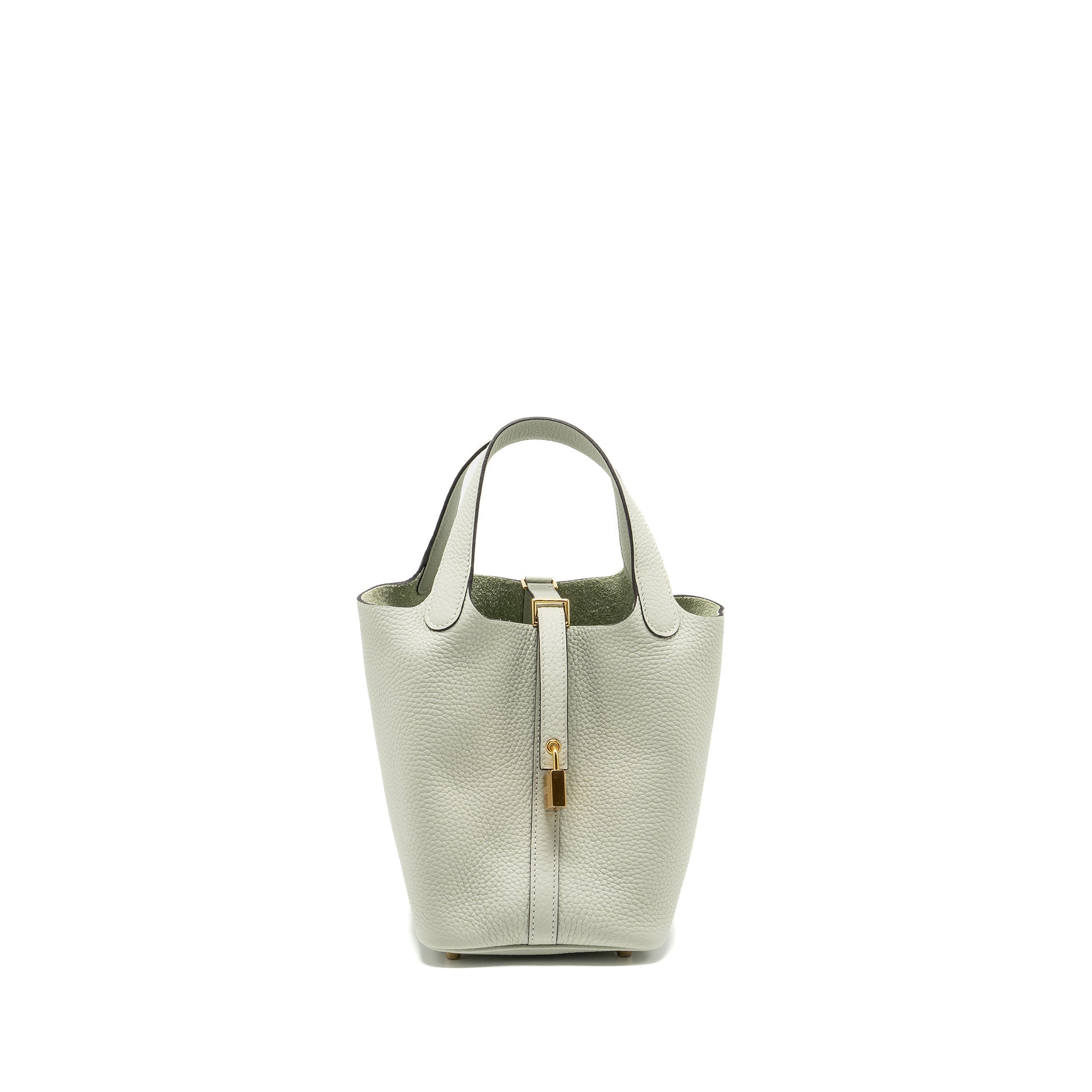 HERMES PICOTIN 18 LOCK BAG CLEMENCE GRIS NEVE GHW