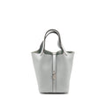 HERMES PICOTIN 18 LOCK BAG CLEMENCE BLUE PALE SHW