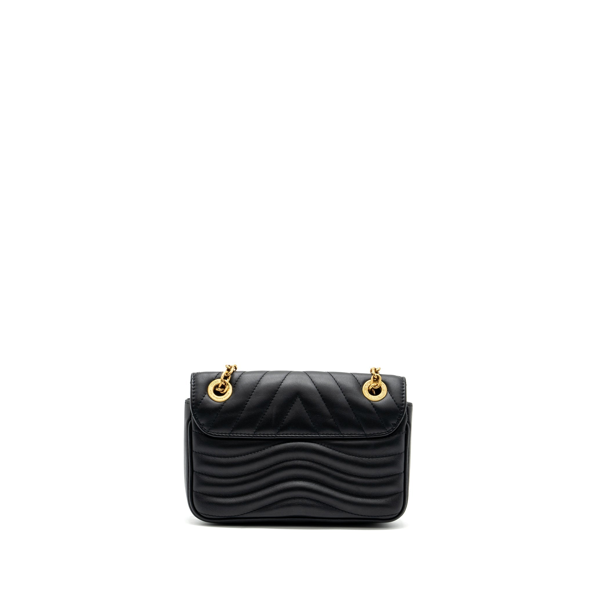 LOUIS VUITTON NEW WAVE PM CHAIN BAG CALFSKIN BLACK GHW (NEW VERSION)