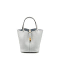 HERMES PICOTIN 22 LOCK BAG CLEMENCE BLUE PALE GHW
