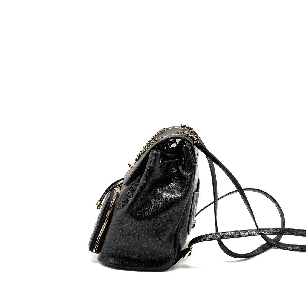 CHANEL AFFINITY BACKPACK CAVIAR BLACK LGHW (MICROCHIP)