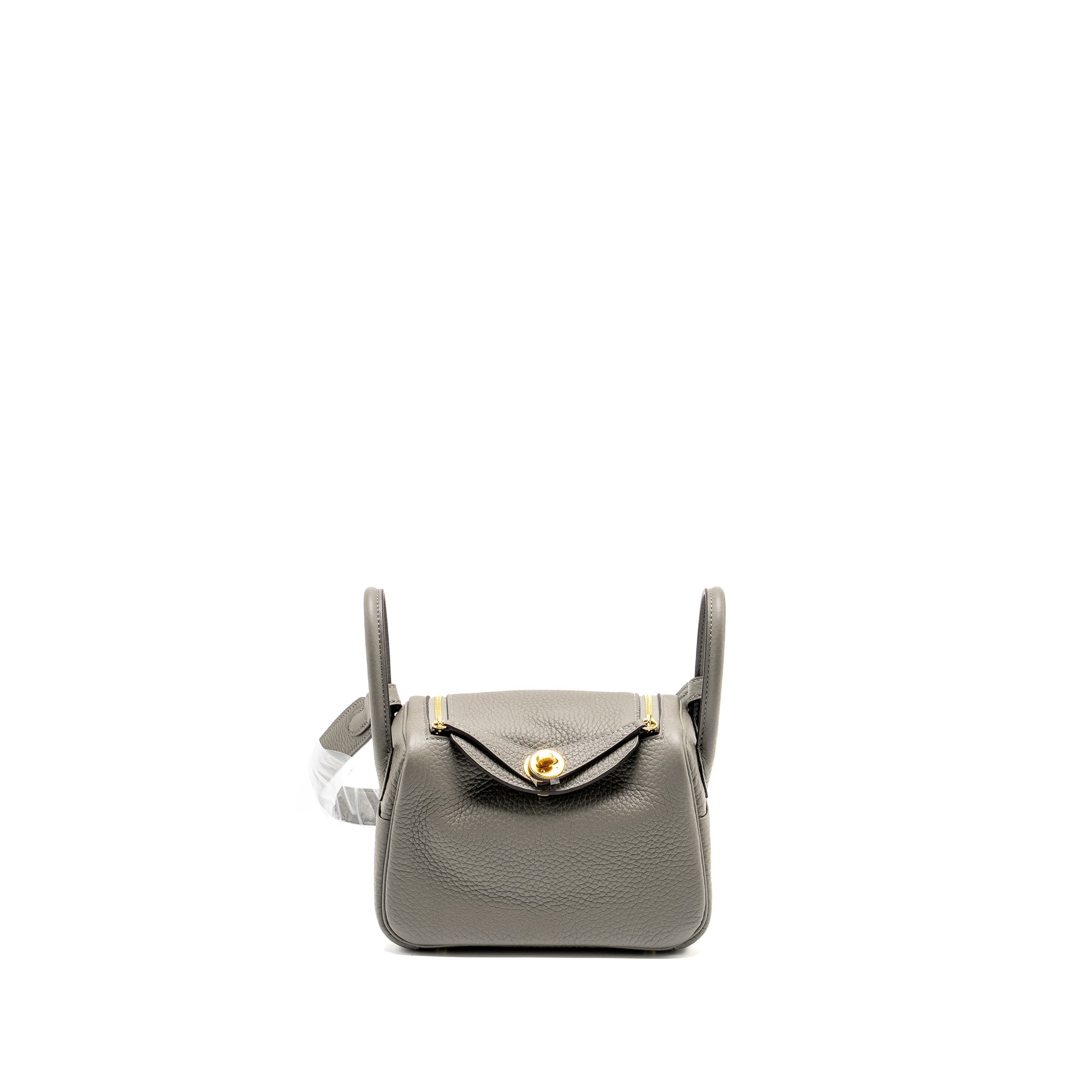 HERMES MINI LINDY CLEMENCE GRIS MEYER GHW