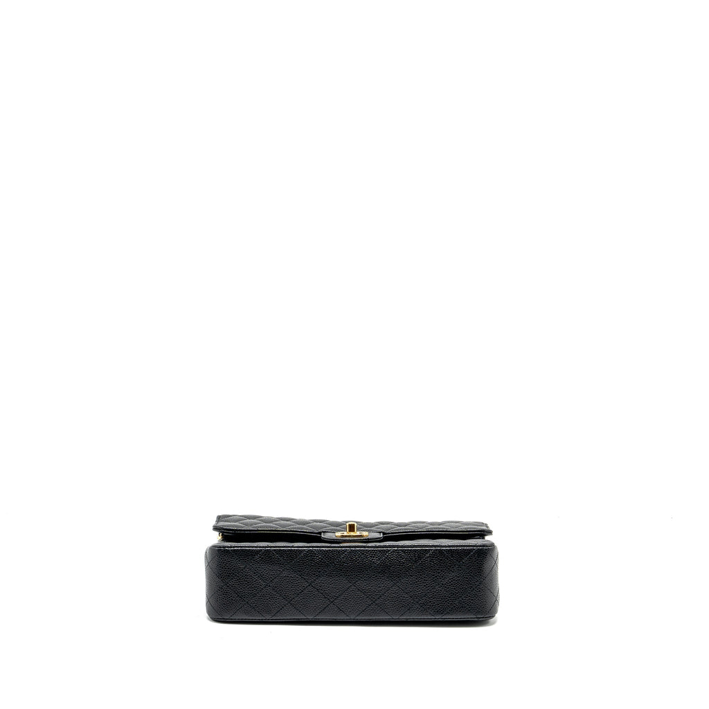 CHANEL MEDIUM CLASSIC DOUBLE FLAP BAG CAVIAR BLACK GHW