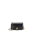 CHANEL PEARL CRUSH MINI RECTANGULAR FLAP BAG LAMBSKIN BLACK GHW