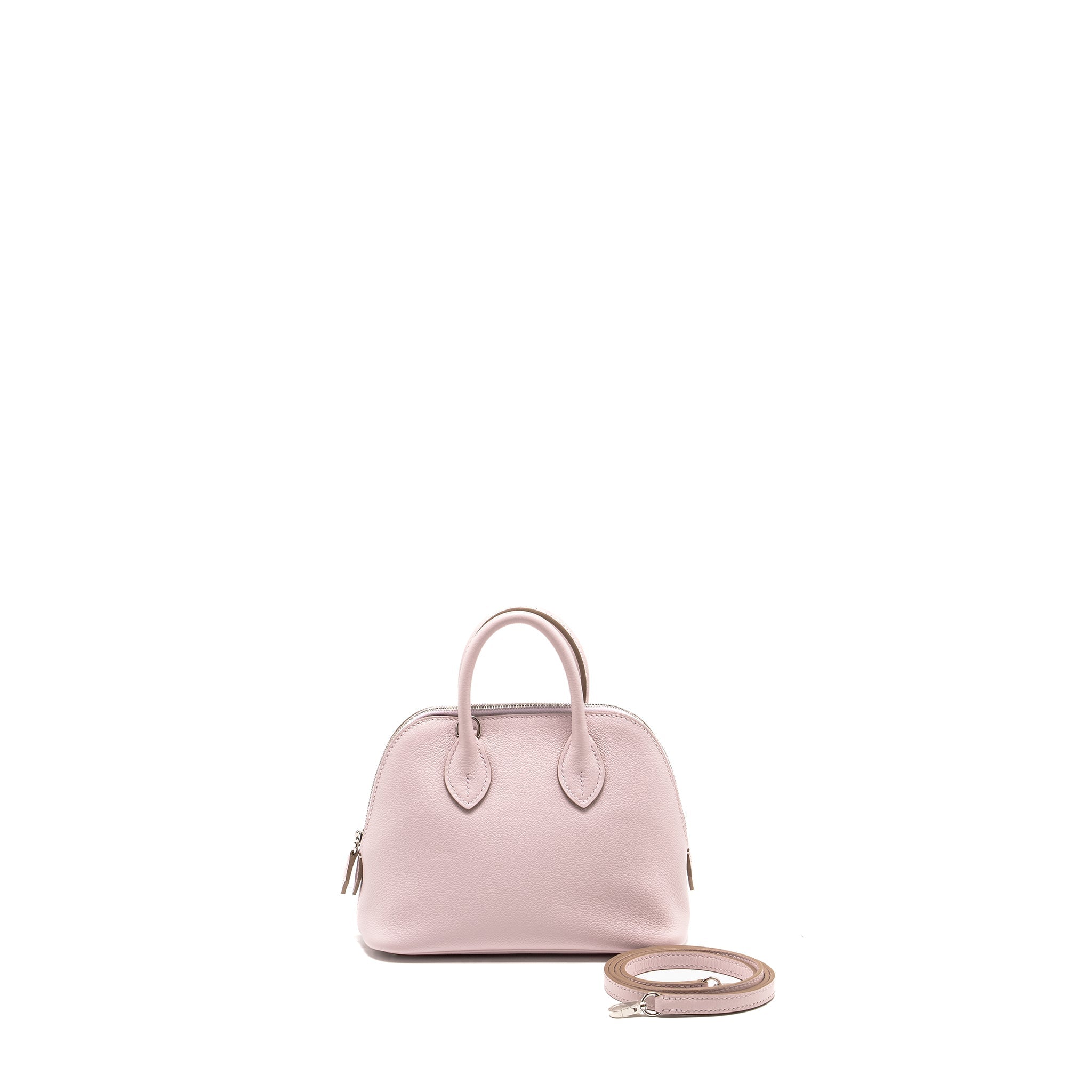 HERMES MINI BOLIDE EVERCOLOR MAUVE PALE/ CARAMEL SHW