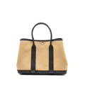 HERMES GARDEN PARTY 30 CANVAS/NEGONDA LEATHER TRENCH/BLACK SHW