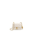 CHANEL PEARL CRUSH MINI SQUARE LAMBSKIN WHITE GHW (MICROCHIP)