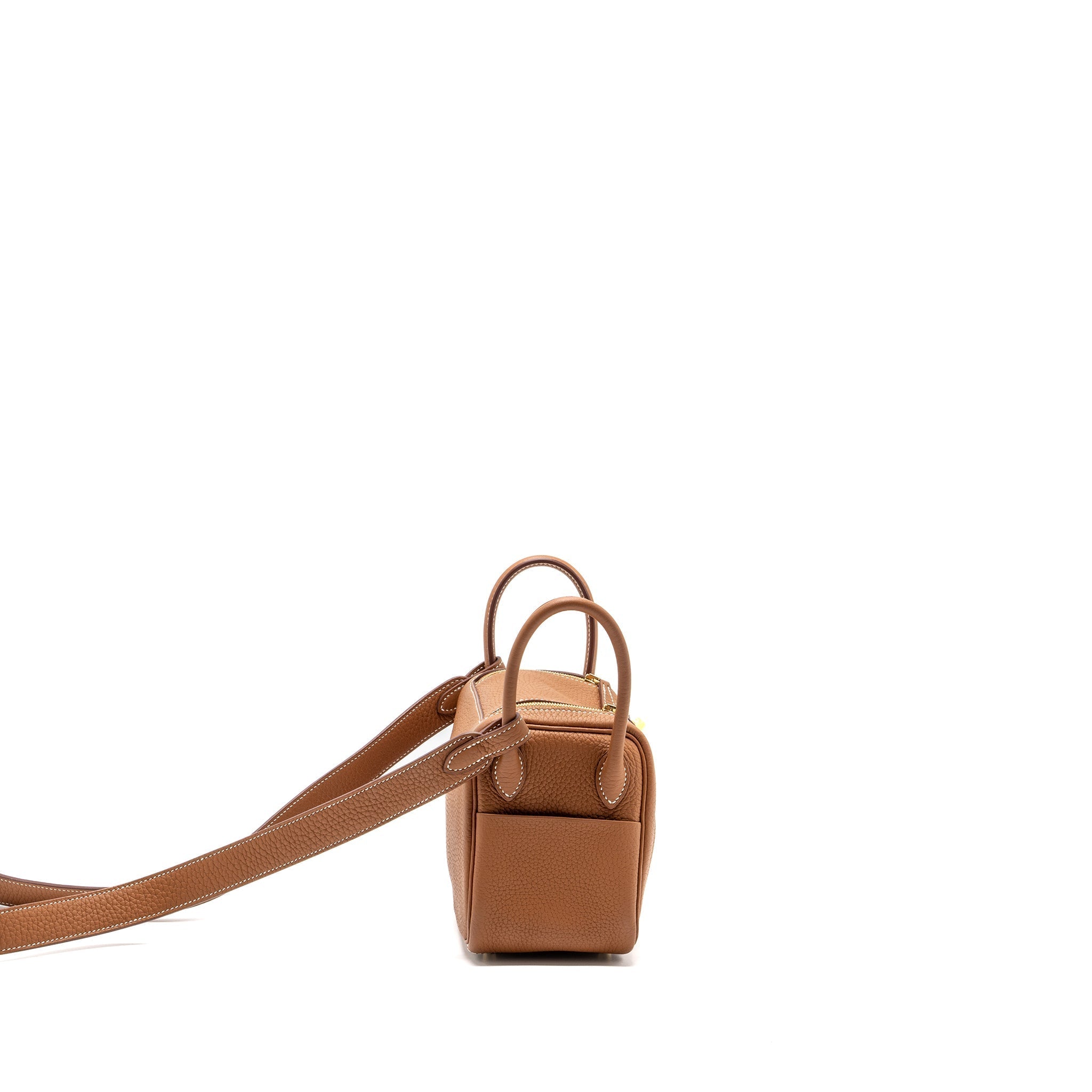 HERMES MINI LINDY CLEMENCE GOLD GHW