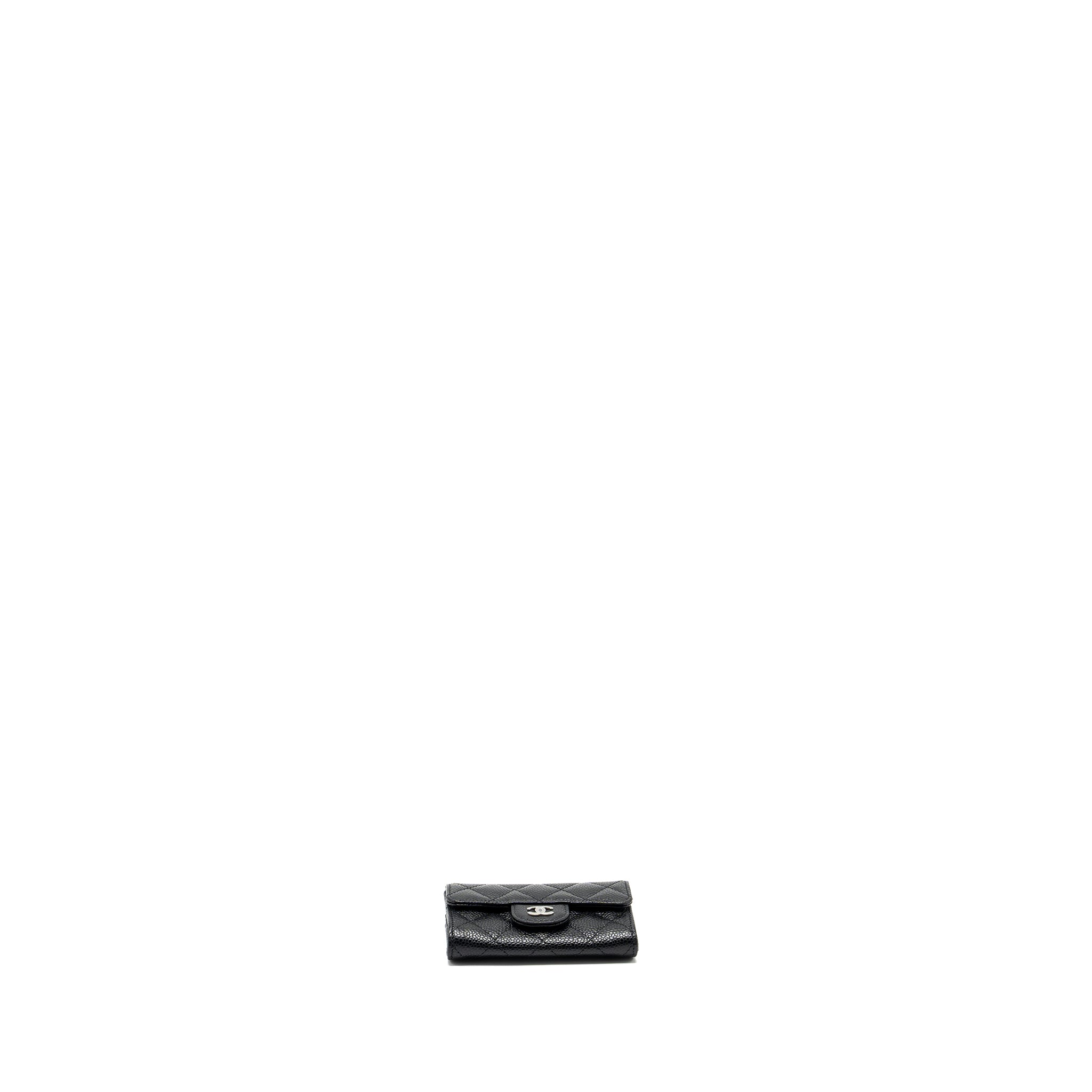 CHANEL CLASSIC FLAP CARD HOLDER CAVIAR BLACK SHW (MICROCHIP)