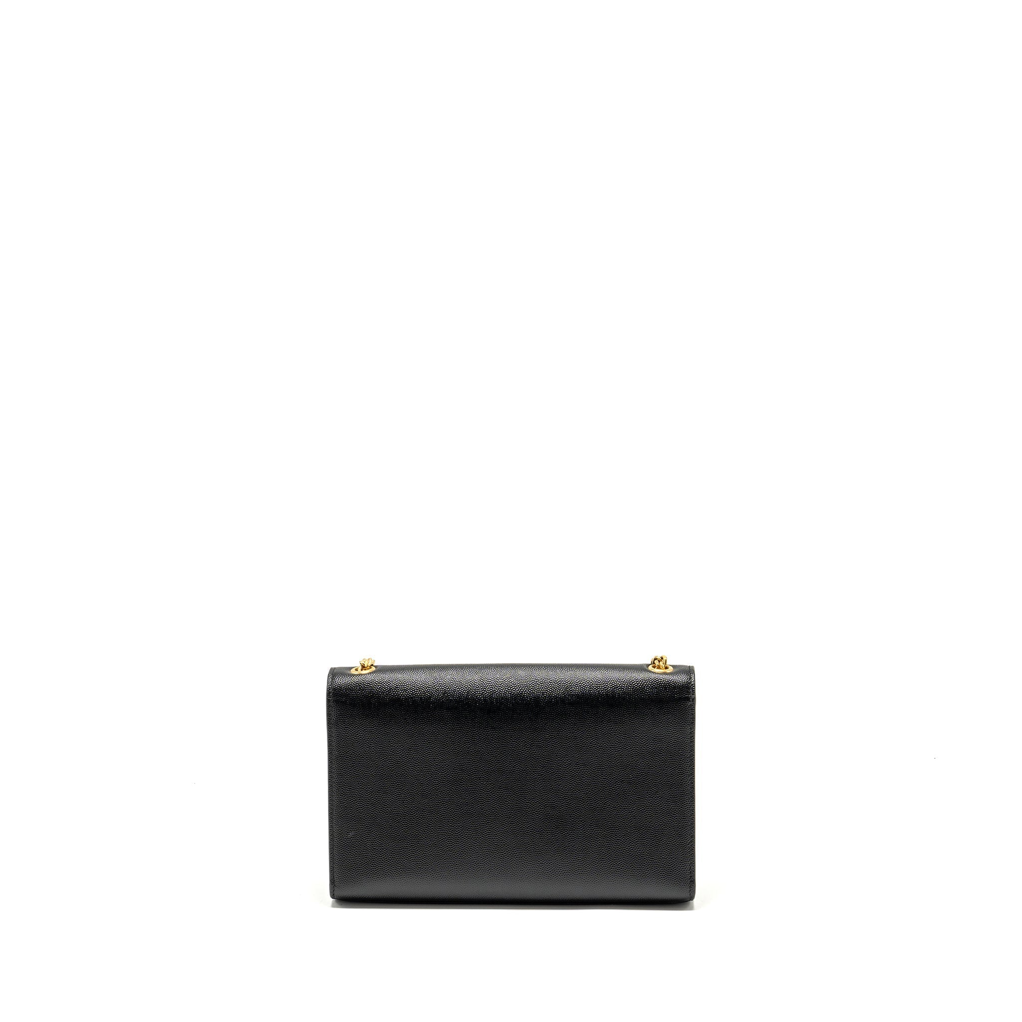 SAINT LAURENT/YSL MEDIUM KATE BAG GRAINED CALFSKIN BLACK GHW
