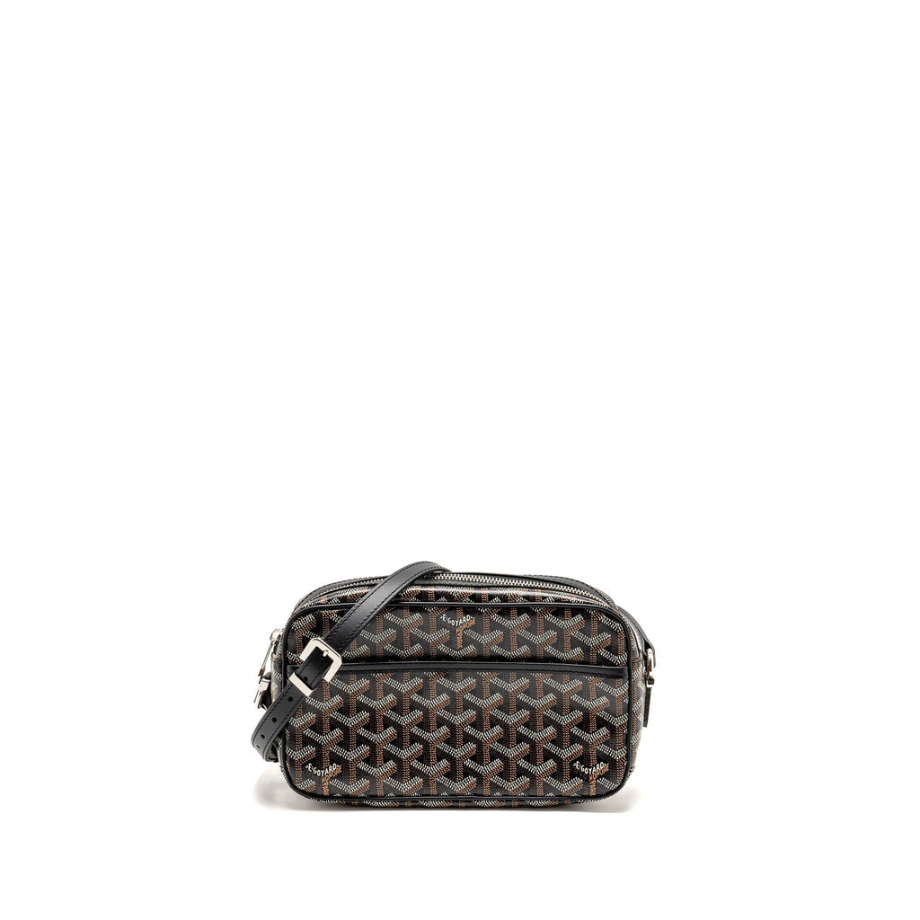GOYARD CAP VERT PM CROSSBODY BAG GOYARDINE CANVAS/LEATHER BLACK SHW
