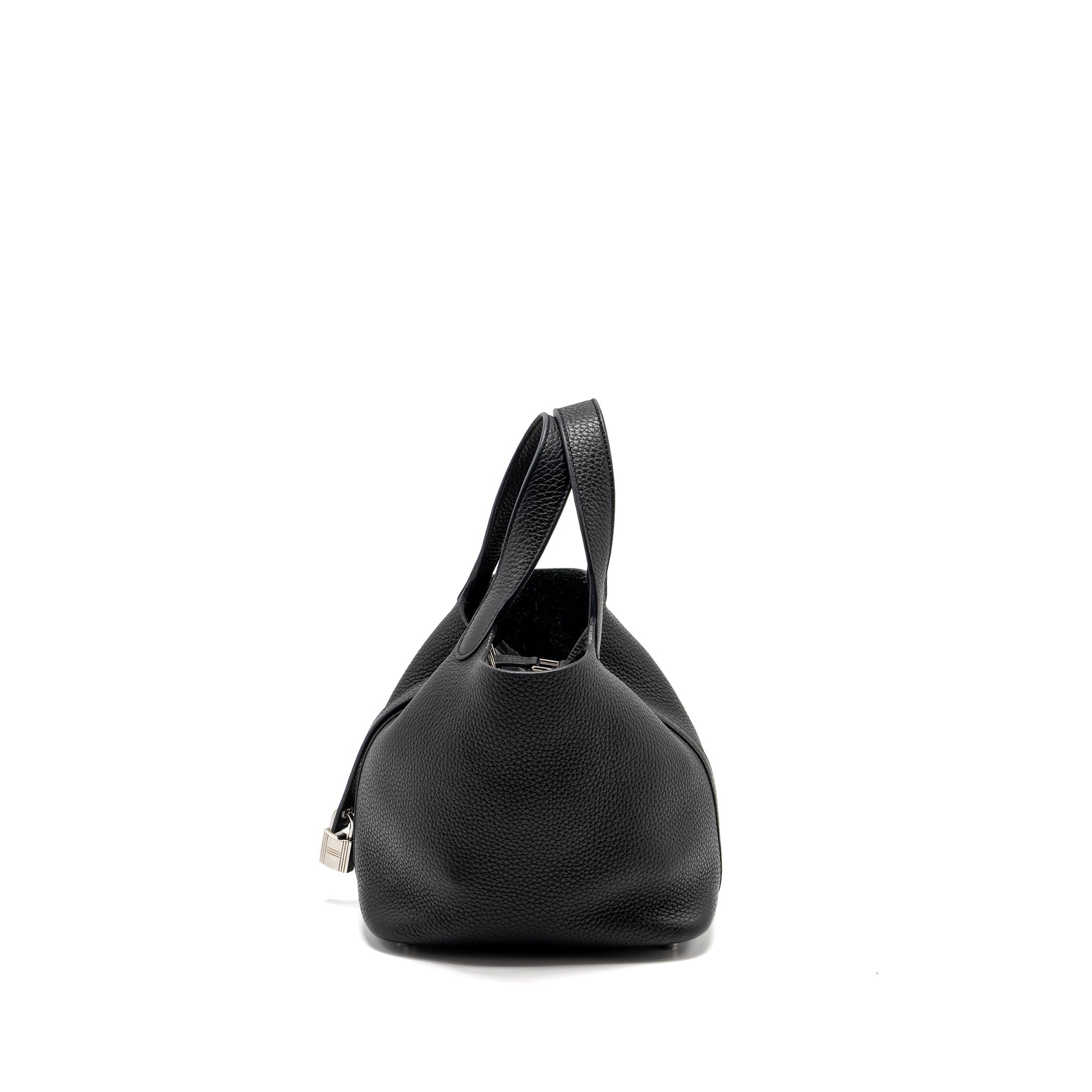 HERMES PICOTIN 18 LOCK BAG CLEMENCE BLACK SHW