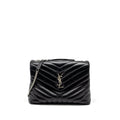 SAINT LAURENT /YSL MEDIUM LOU LOU BAG CALFSKIN BLACK RUTHENIUM HARDWARE