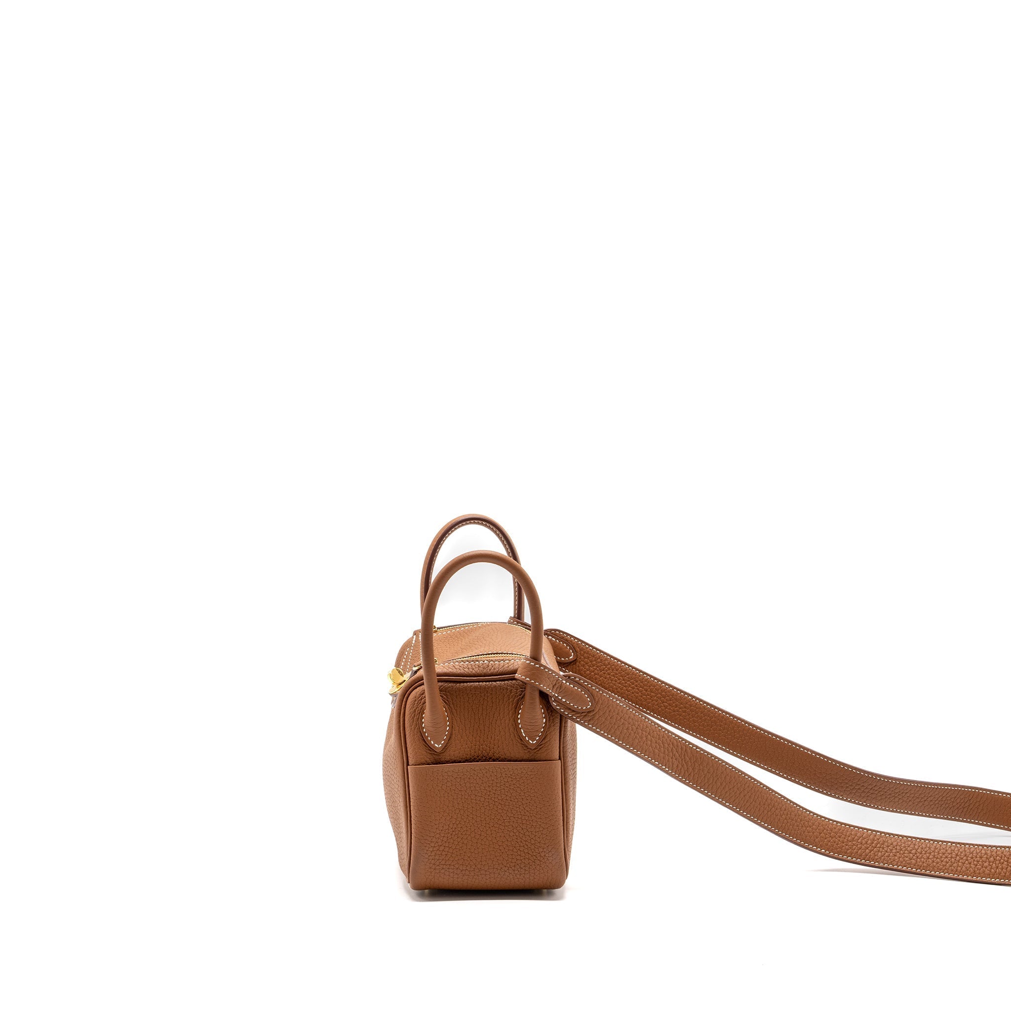 HERMES MINI LINDY CLEMENCE GOLD GHW